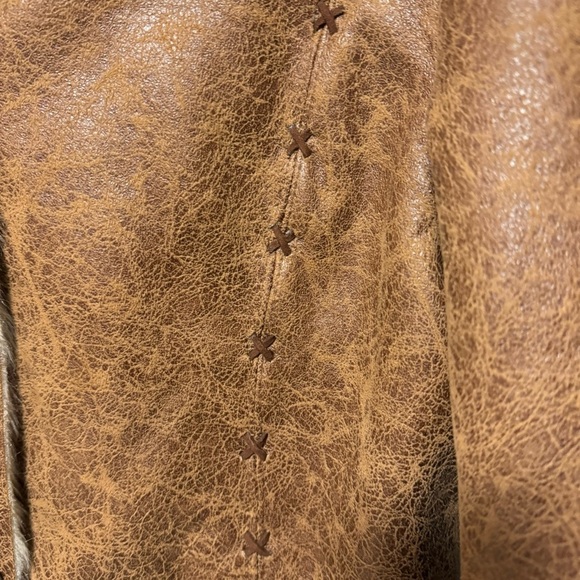 Cripple Creek Faux Fur Coat Womens Large Y2K Penny Lane Jacket Coastal Cowgirl - Picture 5 of 13